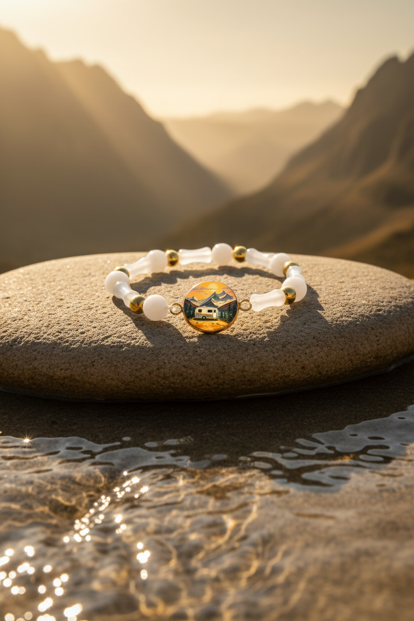 Gratitude Bracelet | Natural Stone | White | My Sparkling Corner