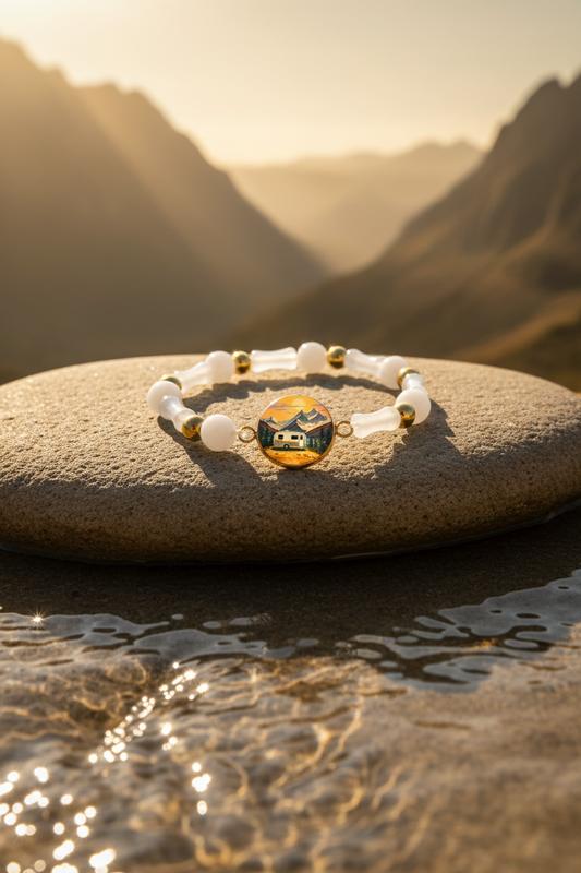 Gratitude Bracelet | Natural Stone | White | My Sparkling Corner