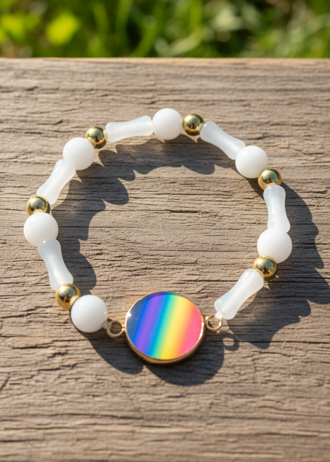 Gratitude Bracelet | Natural Stone | White | My Sparkling Corner