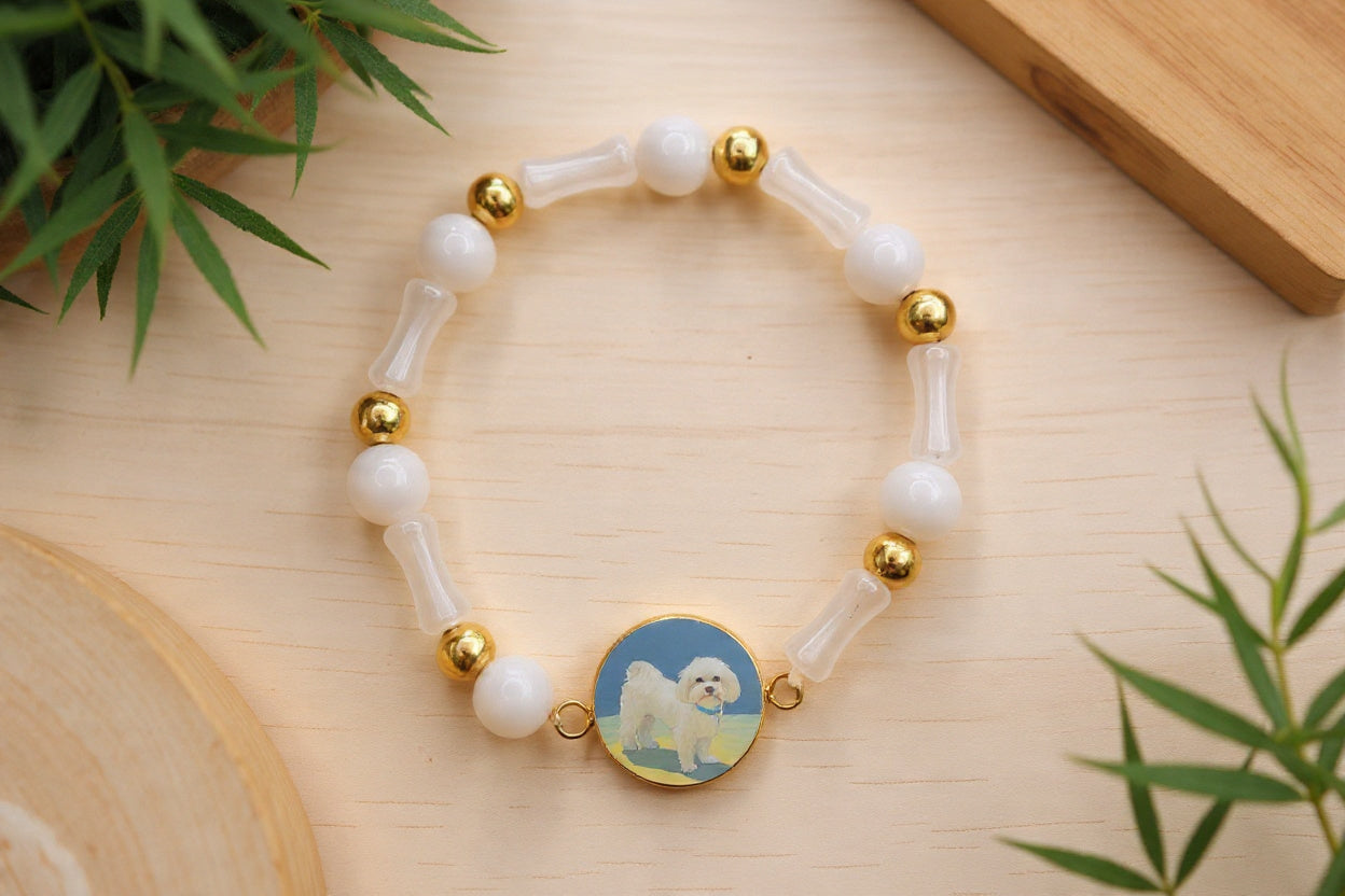 Gratitude Bracelet | Natural Stone | White | My Sparkling Corner