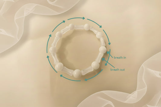 Breathing Exercise | Bracelet | Natural Stone | White - My Sparkling Corner