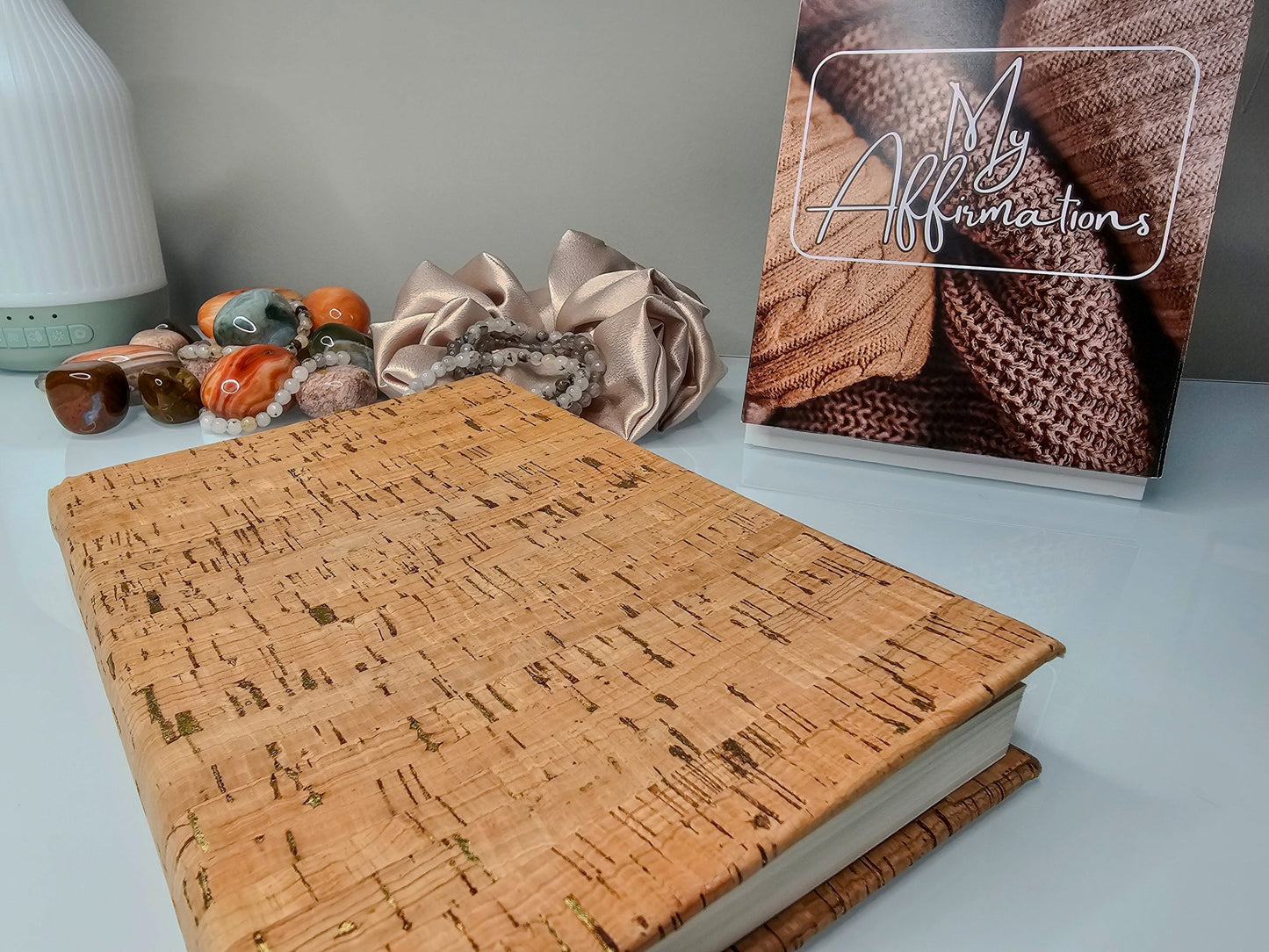 Journal | Golden Tree Bark | Gratitude, Sketchbook, Diary, Goals Planner | front use case - My Sparkling Corner
