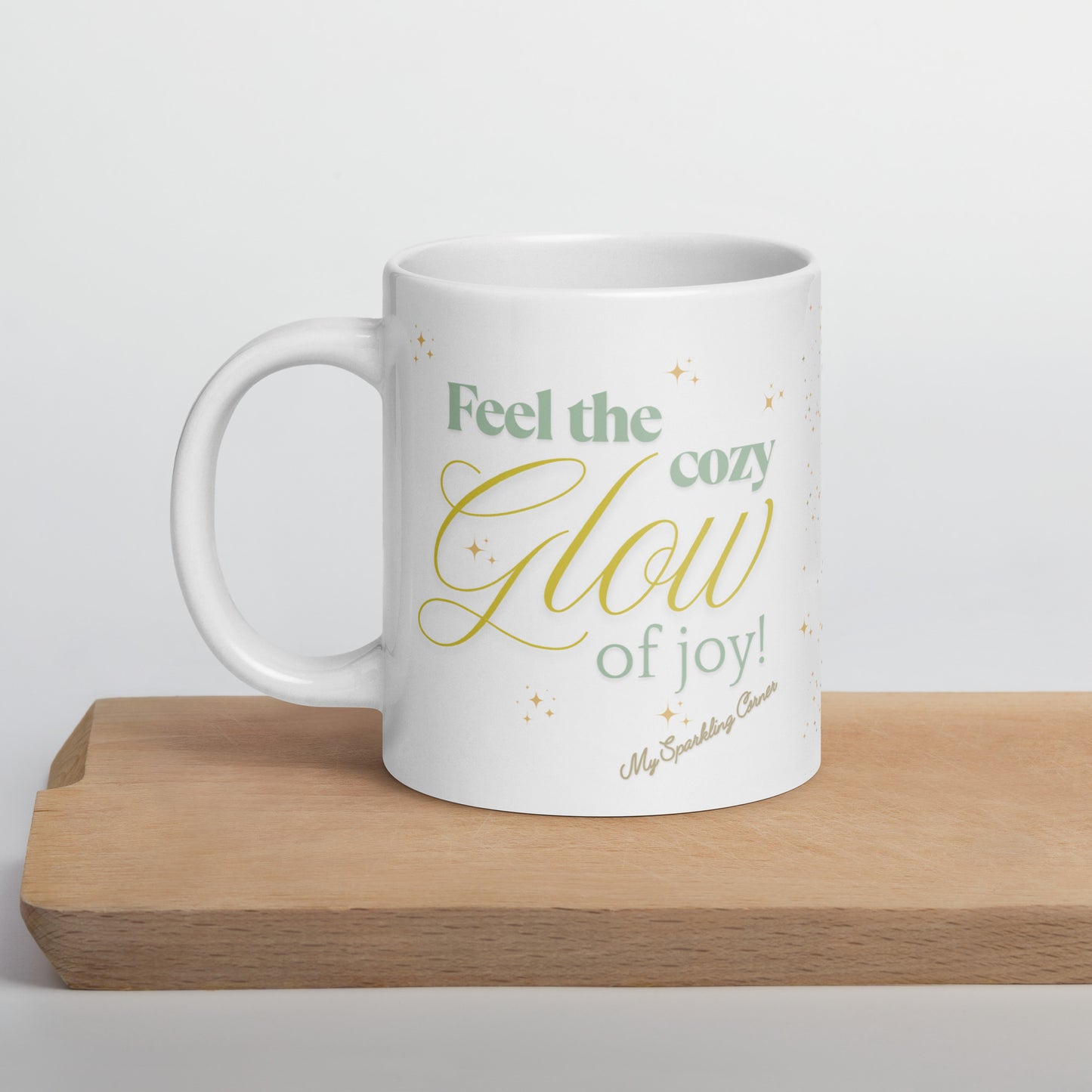 Mindfulness Moments Mug | Feel the Cozy Glow of Joy Daily | Sip Your Way to Inner Peace and Mindful Self Care | handle on the left