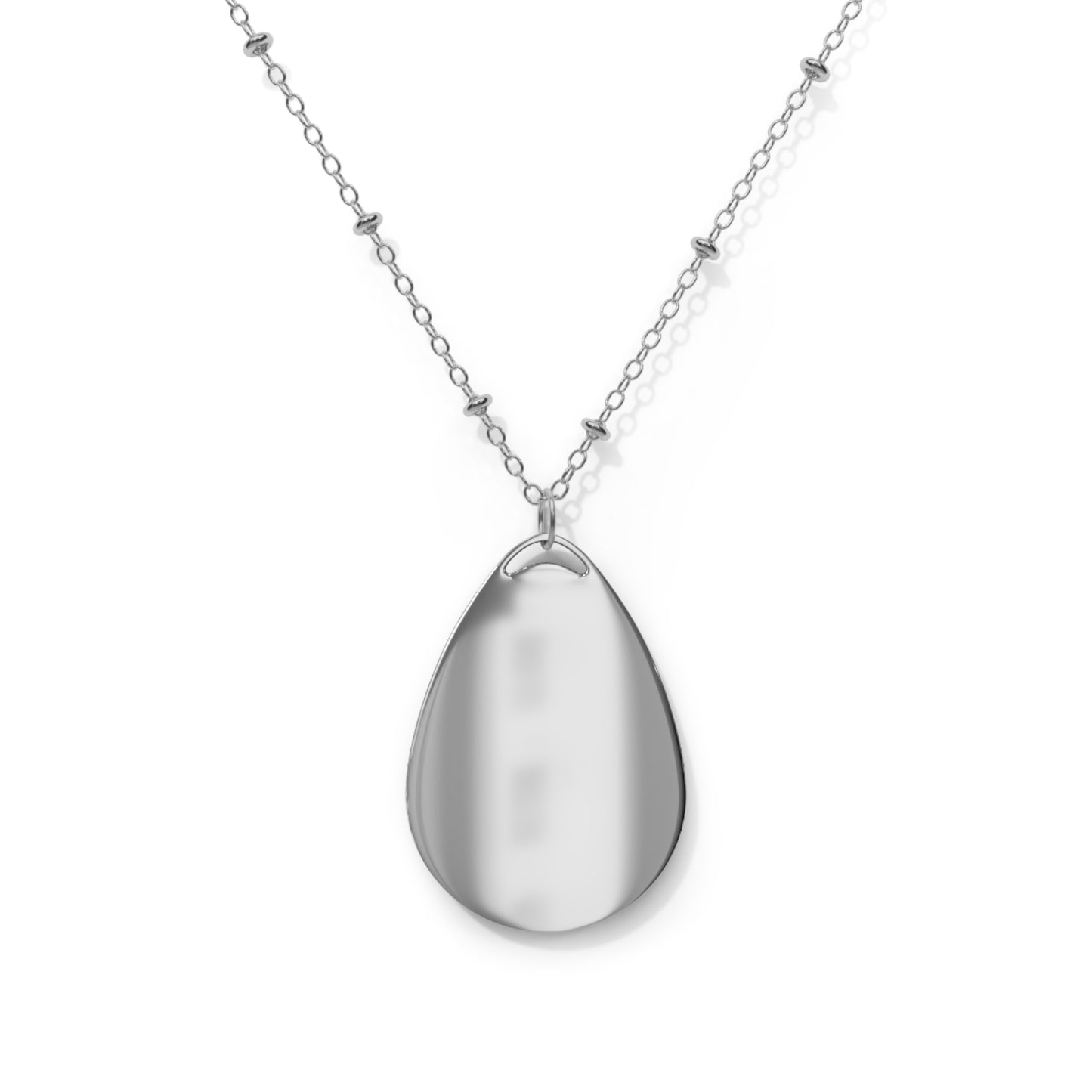 Oval Necklace | Enveloped by happiness | back - My Sparkling Corner