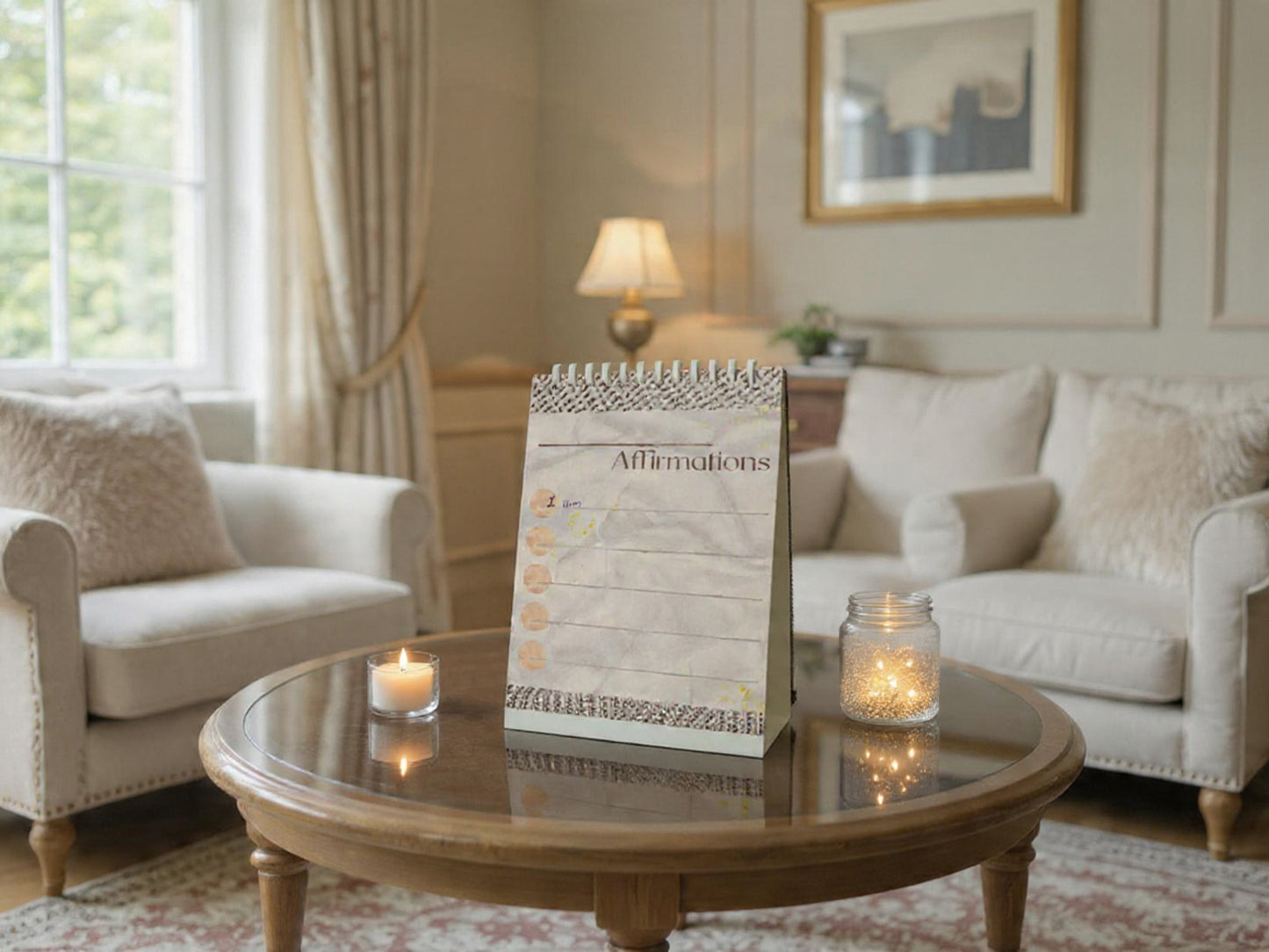 Standing Affirmations Desk Journal | Positive morning affirmations | in use tea - My Sparkling Corner