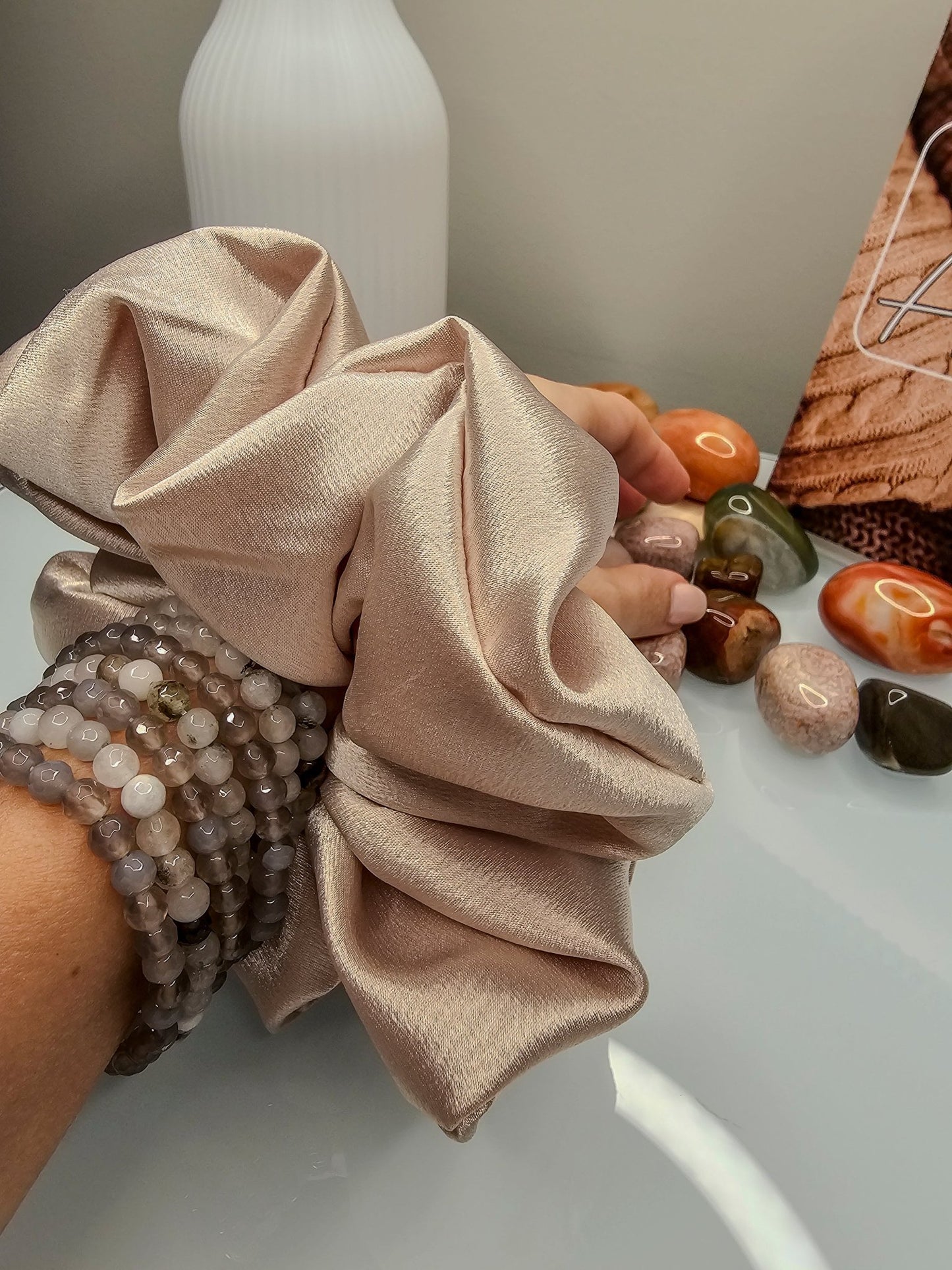 Stone Beads Bracelet | Brown | Elevate your style with Fashionable and Elegant Jewelry |in use 3- My Sparkling Corner