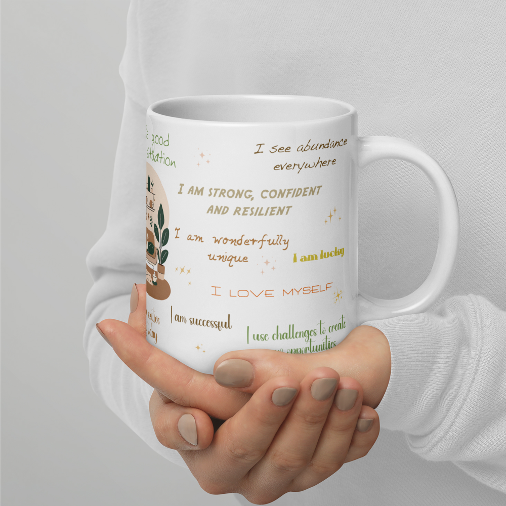 The Mindset Master Mug | Morning affirmations | Mindfulness practices| Set Yourself Up for Success Before Breakfast | Front view