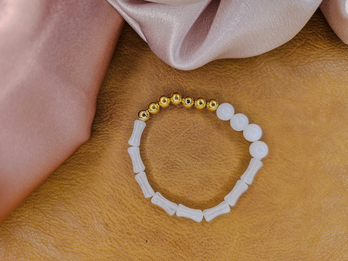 478 Breathing Techniques for Stress Relief| Bracelet | Natural Stone | White - My Sparkling Corner