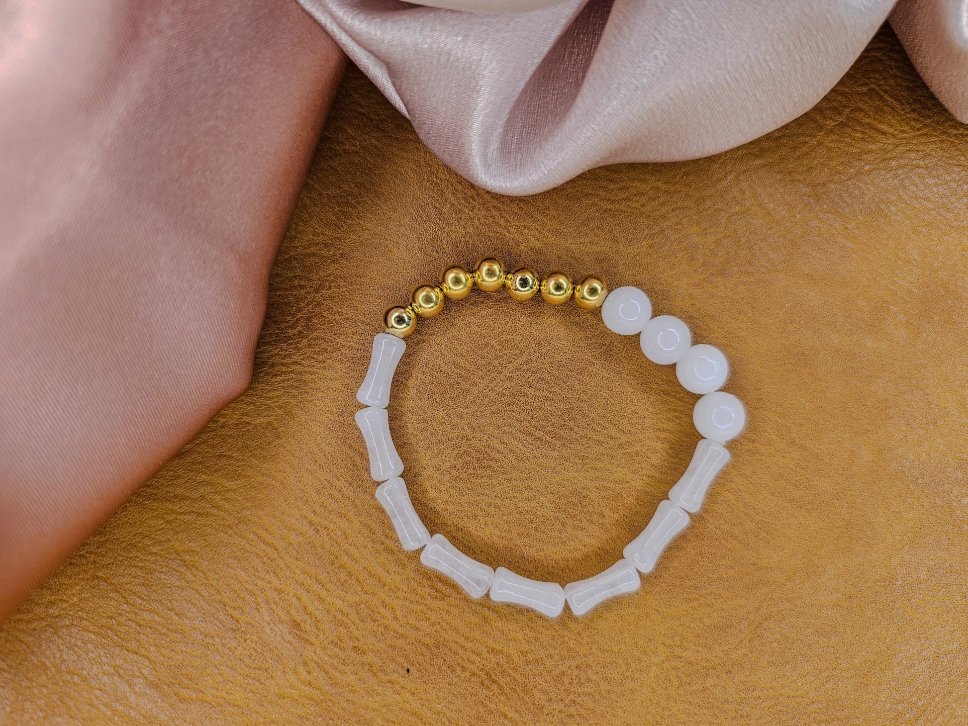 478 Breathing Techniques for Stress Relief| Bracelet | Natural Stone | White - My Sparkling Corner