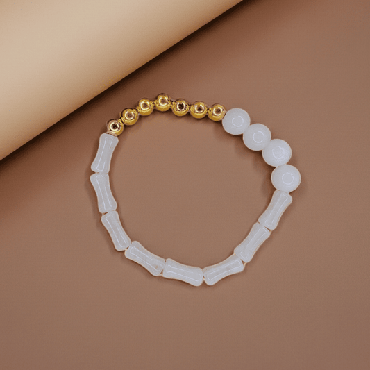 478 Breathing Techniques for Stress Relief| Bracelet | Natural Stone | White - My Sparkling Corner