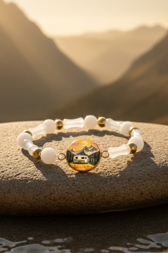 Gratitude Bracelet | Natural Stone | White | My Sparkling Corner