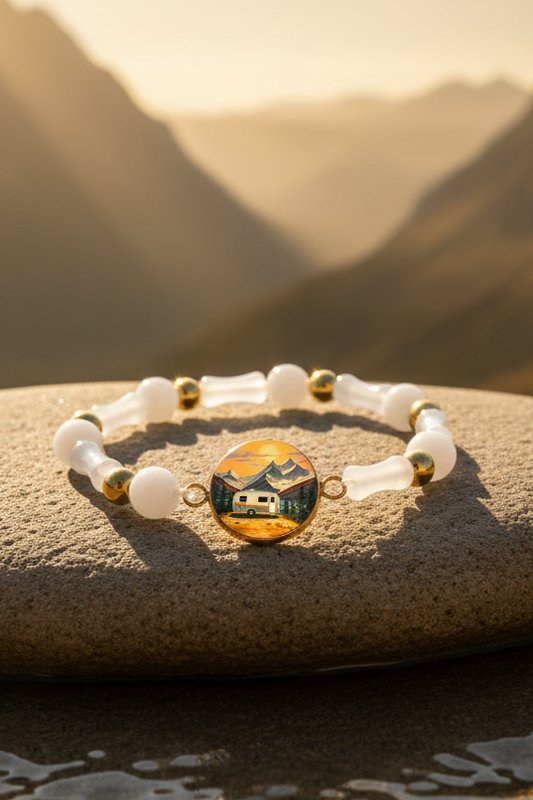 Gratitude Bracelet | Natural Stone | White | My Sparkling Corner