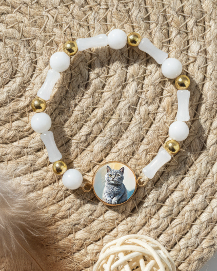 Gray Cat Bracelet with Medallion Charm — Cool, Calm & Completely Captivating
