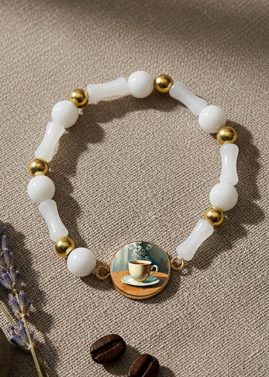 Gratitude Bracelet | Natural Stone | White | My Sparkling Corner