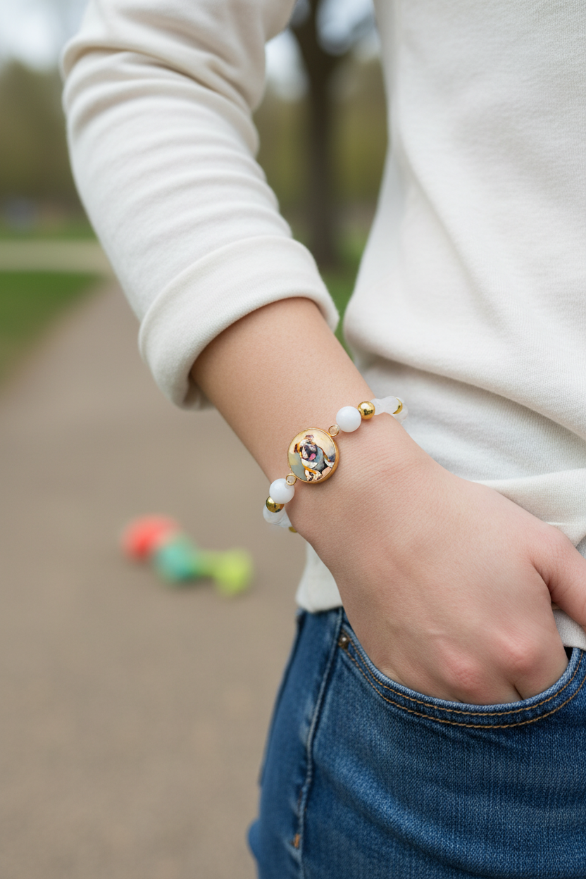 Gratitude Bracelet | Natural Stone | White | My Sparkling Corner