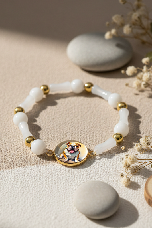 Gratitude Bracelet | Natural Stone | White | My Sparkling Corner