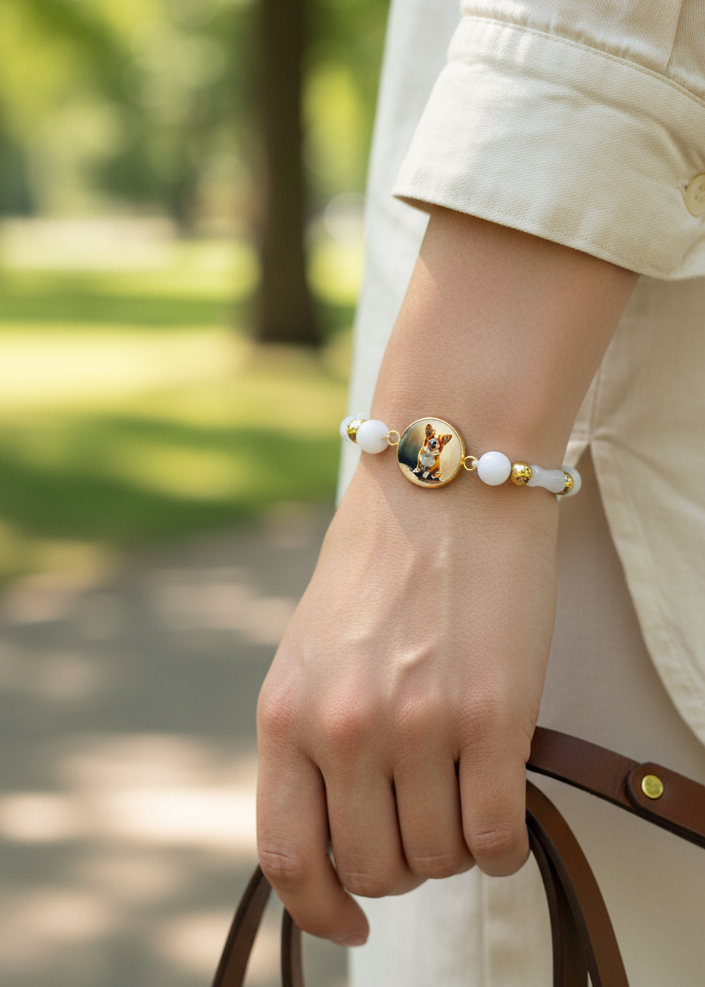 Gratitude Bracelet | Natural Stone | White | My Sparkling Corner