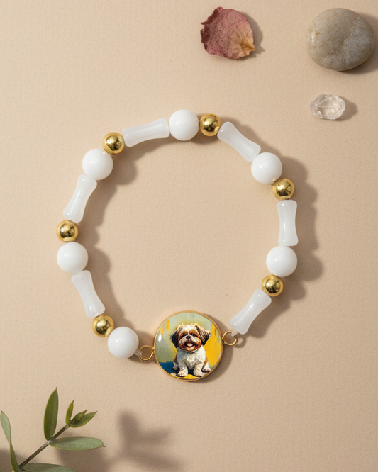 Gratitude Bracelet | Natural Stone | White | My Sparkling Corner