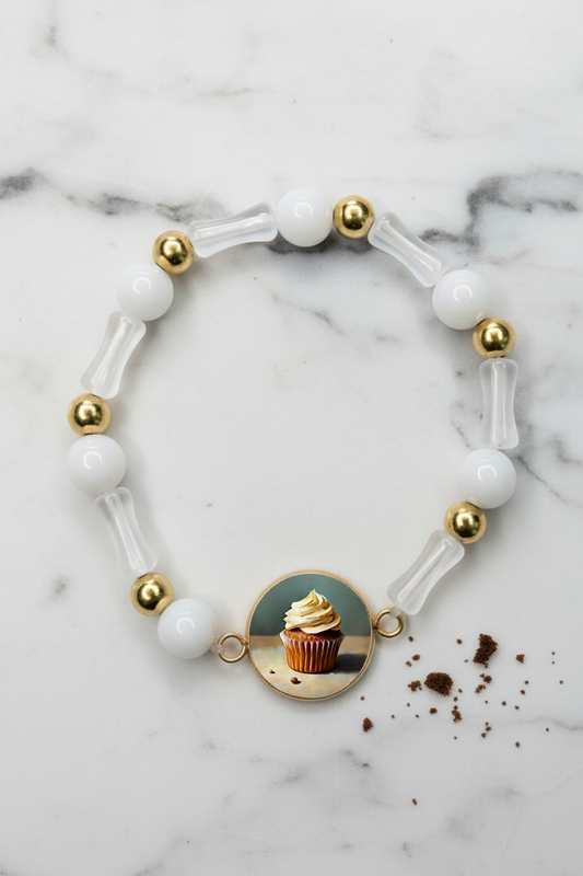 Cupcake Medallion Bracelet | Sweet & Joyful Charm Jewelry