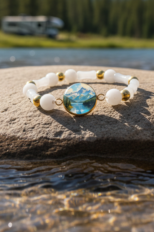 Gratitude Bracelet | Natural Stone | White | My Sparkling Corner
