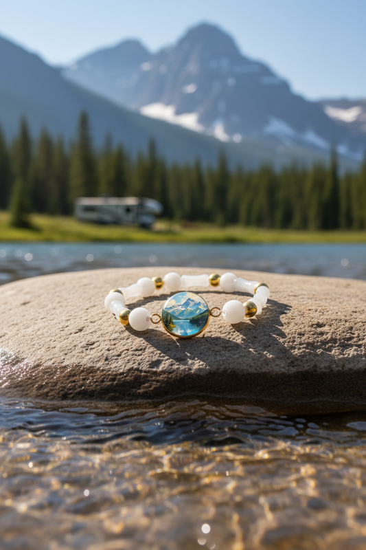 Gratitude Bracelet | Natural Stone | White | My Sparkling Corner