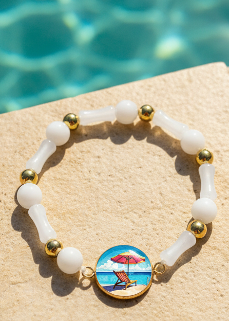 Gratitude Bracelet | Natural Stone | White | My Sparkling Corner