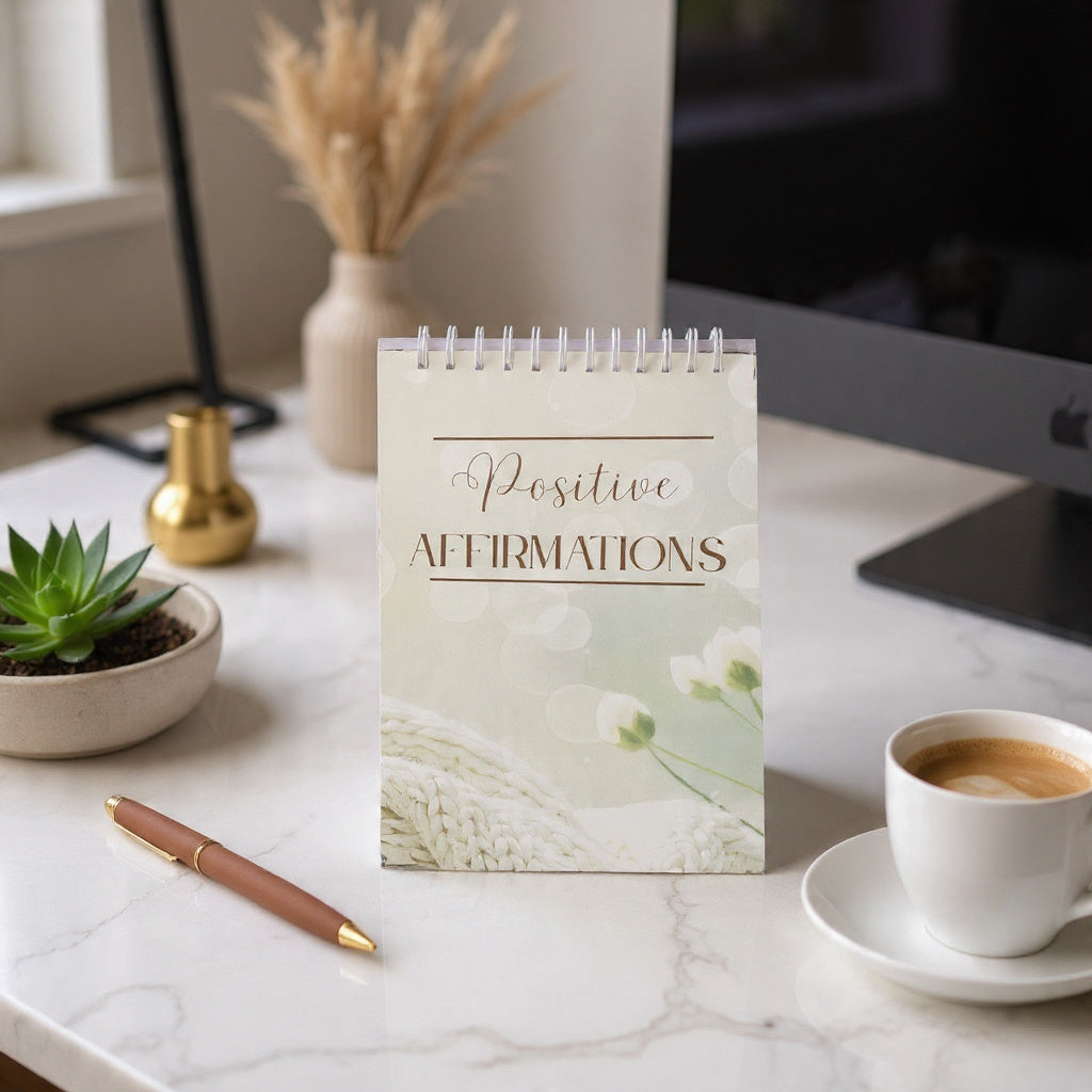 Positive Affirmations Standing Desk Journal | Positive morning affirmations - My Sparkling Corner