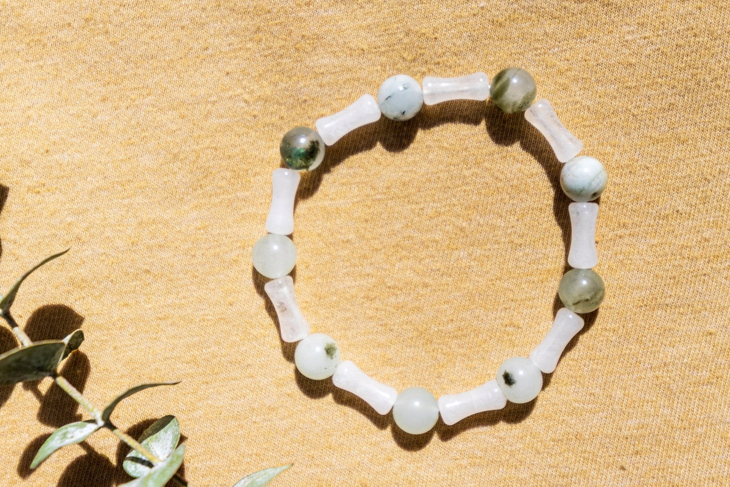 Breathing Exercise | Bracelet | Natural Stone | Soft Tones - My Sparkling Corner