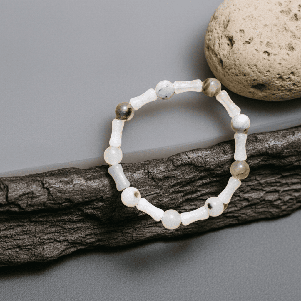 Breathing Exercise | Bracelet | Natural Stone | Soft Tones - My Sparkling Corner