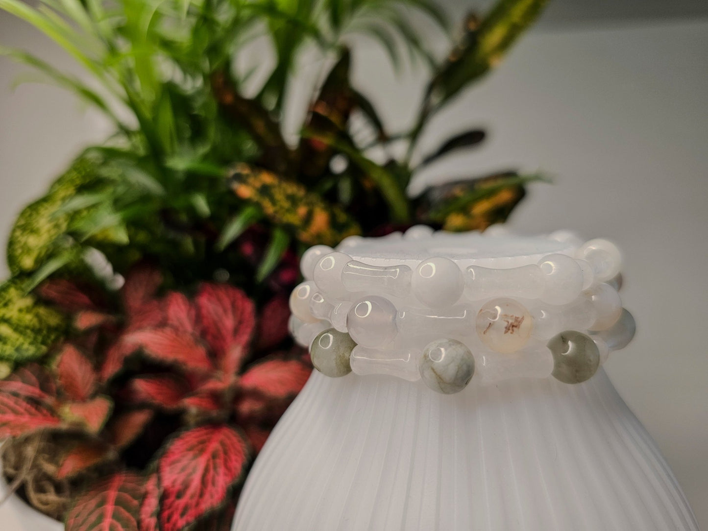 Breathing Exercise | Bracelet | Natural Stone | Soft Tones - My Sparkling Corner