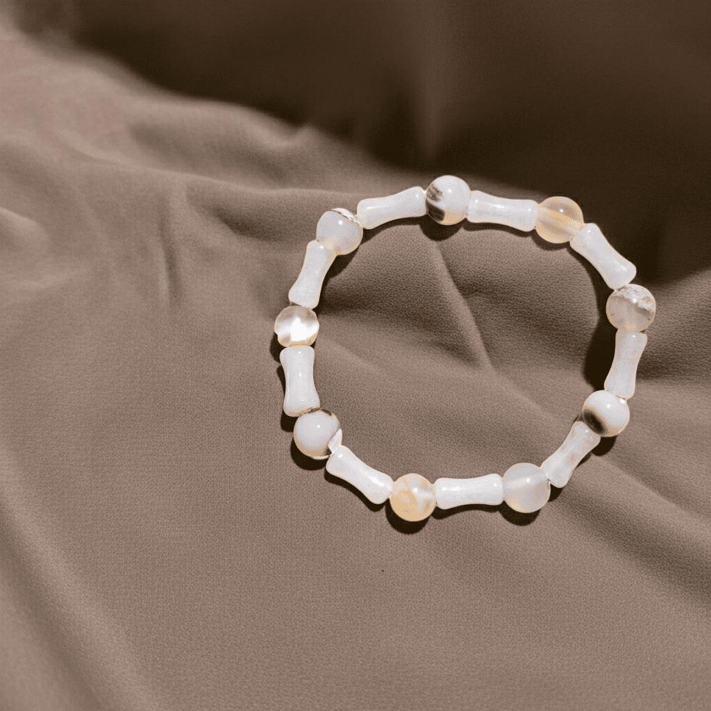 Breathing Exercise | Bracelet | Natural Stone | Soft Tones - My Sparkling Corner