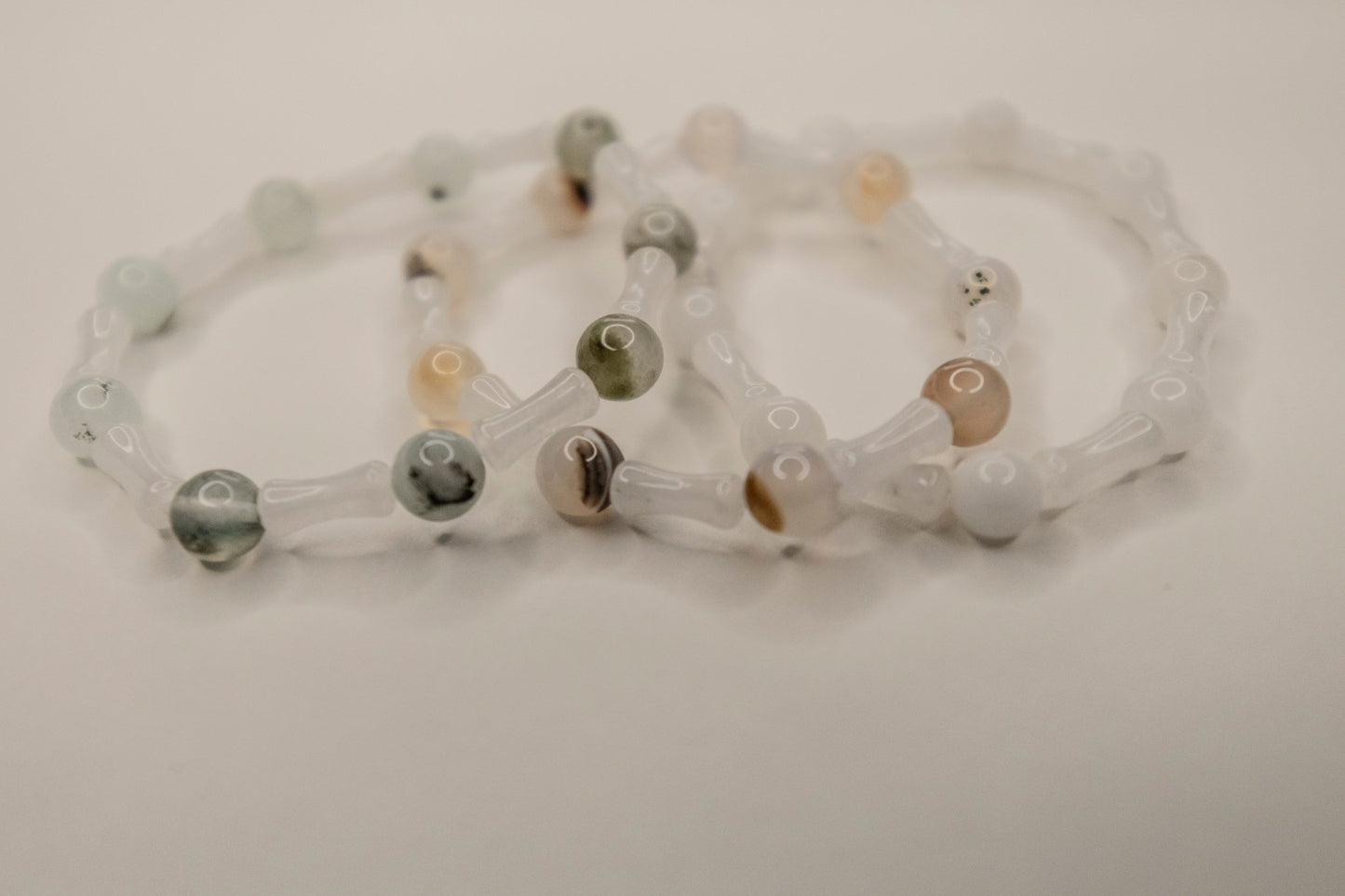 Breathing Exercise | Bracelet | Natural Stone | Soft Tones - My Sparkling Corner