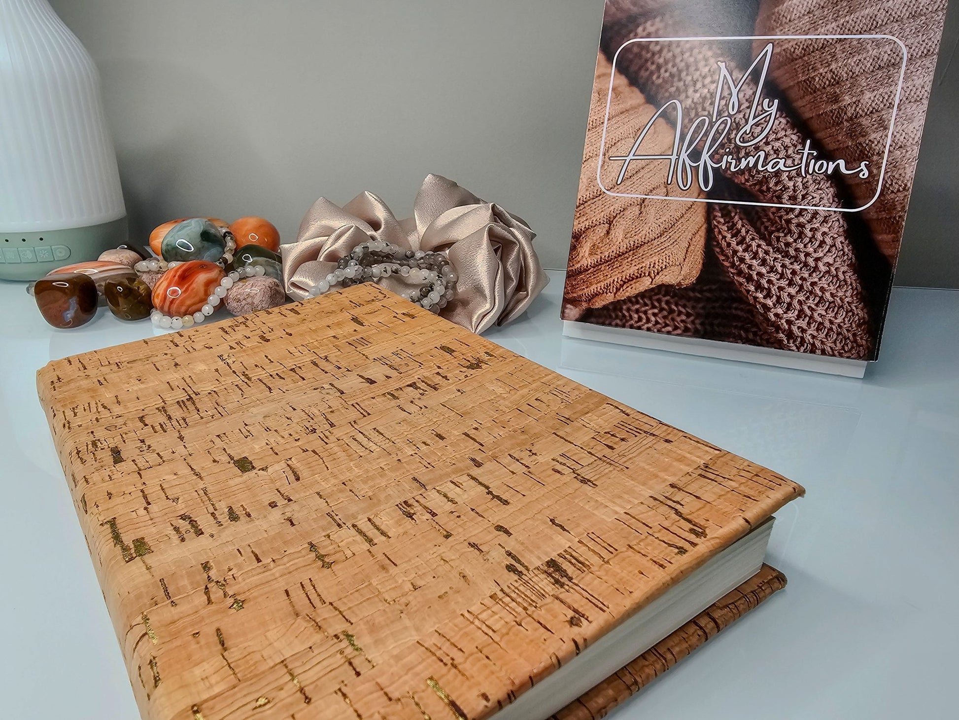 Journal | Golden Tree Bark | Gratitude, Sketchbook, Diary, Goals Planner | front use case - My Sparkling Corner