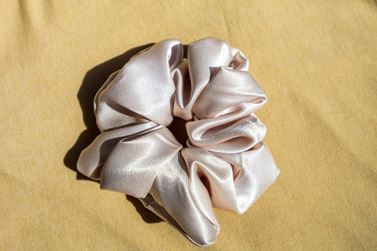 Satin Scrunchie | Elegant Champagne | L/M/S - My Sparkling Corner