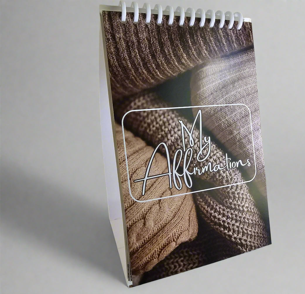 Standing Affirmations Desk Journal | Positive morning affirmations | front 
 cover - My Sparkling Corner