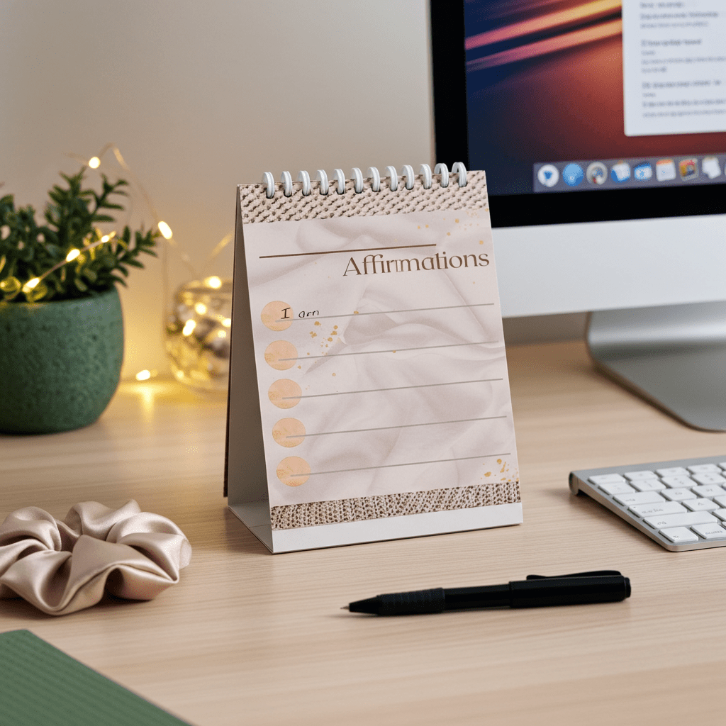 Standing Affirmations Desk Journal | Positive morning affirmations - My Sparkling Corner
