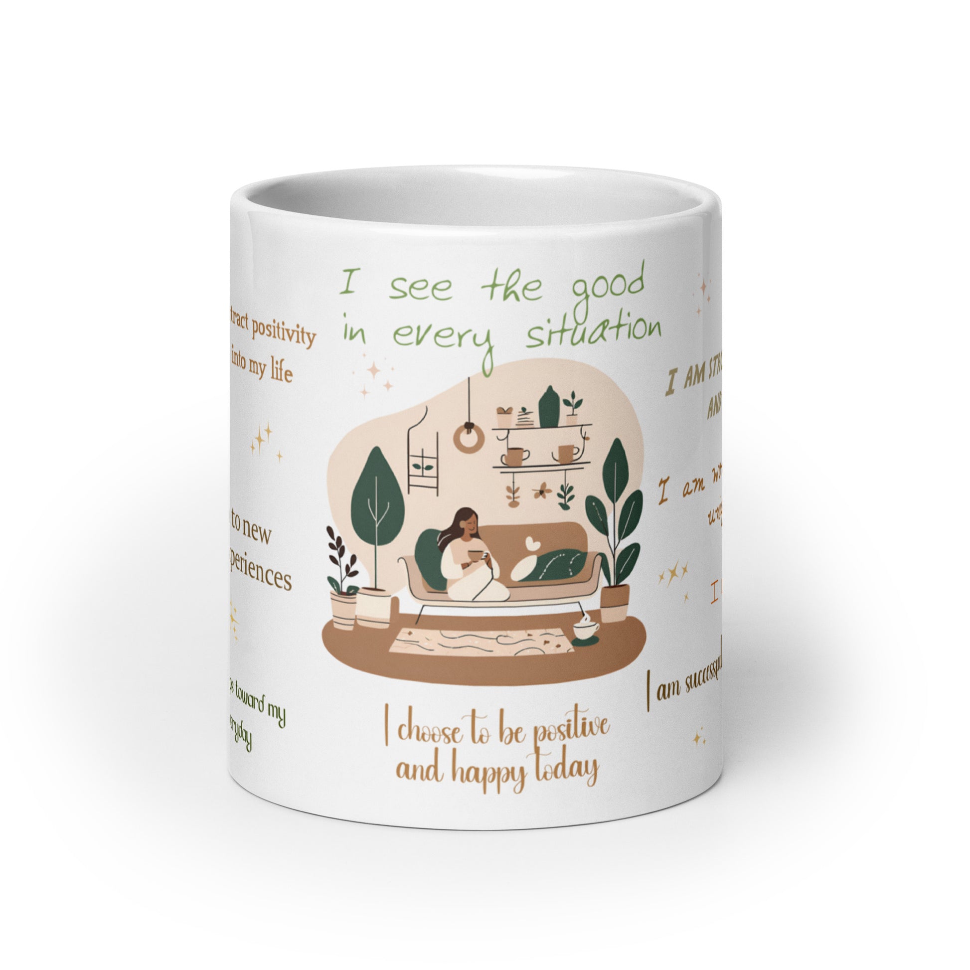 The Mindset Master Mug | Morning affirmations | Mindfulness practices| Set Yourself Up for Success Before Breakfast | Front view